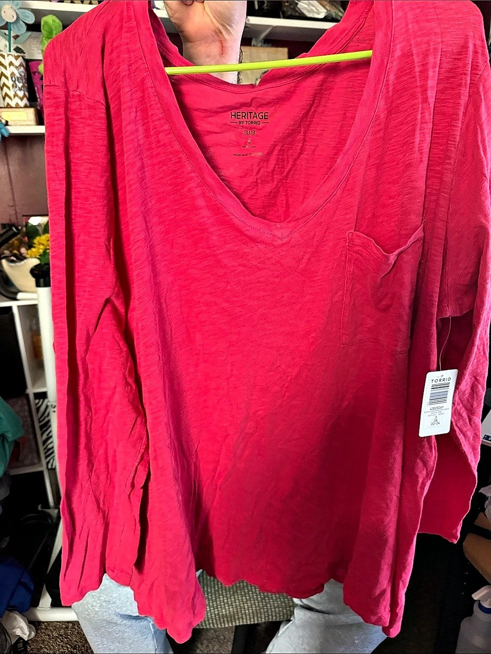Heritage by Torrid Virtual Pink Long Sleeve Tunic Size 3X NWT